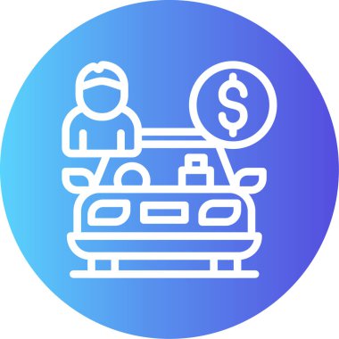 Dolar simgesi vektör illüstrasyonu