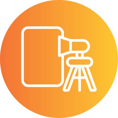 Sandalye simgesinin vektör illüstrasyonu