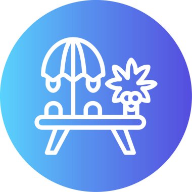 Bir çiçek simgesinin vektör illüstrasyonu