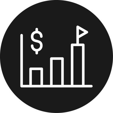 İş grafiği dolar simgesiyle