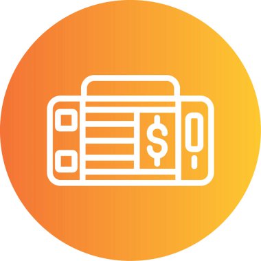 iş ve muhasebe simgesi, basit vektör illüstrasyonu