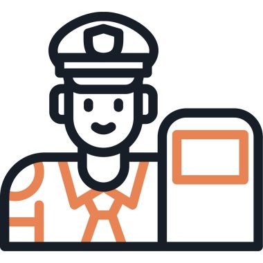 servis servis kurye simgesi doldurulmuş taslak biçimi