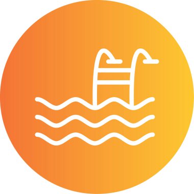 Havuz. Web simgesi basit tasarım