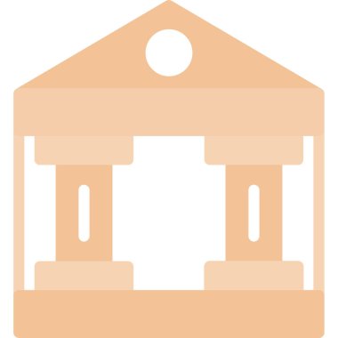 Bina. Web simgesi basit illüstrasyon