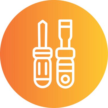 Tornavida. Web simgesi basit illüstrasyon