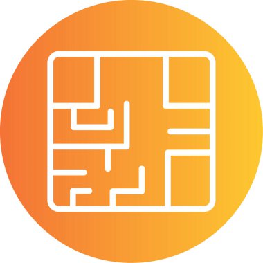 Labirent simgesinin vektör illüstrasyonu