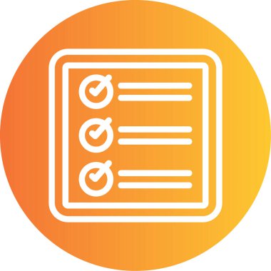 Kontrol listesi. Web simgesi basit illüstrasyon