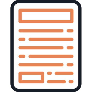 Belge. Web simgesi basit illüstrasyon