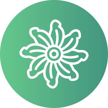 Çiçek. Web simgesi basit illüstrasyon