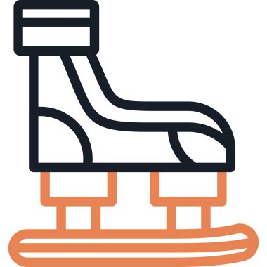 Buz pateni simge vektör çizim