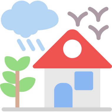 hava durumu web simgesi, basit vektör illüstrasyonu