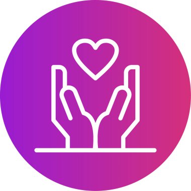 Modern aşk simgesinin vektör çizimi