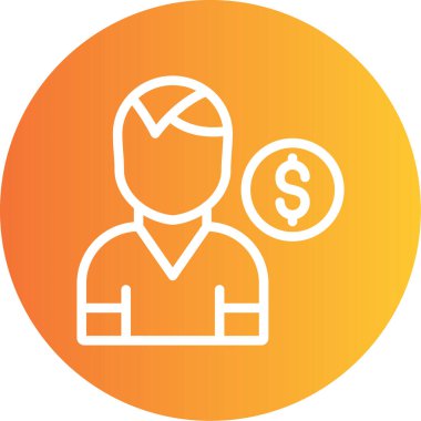 İş simgesi finans simgesinin vektör illüstrasyonu