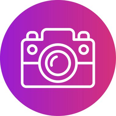 Kamera simgesi, vektör illüstrasyonu