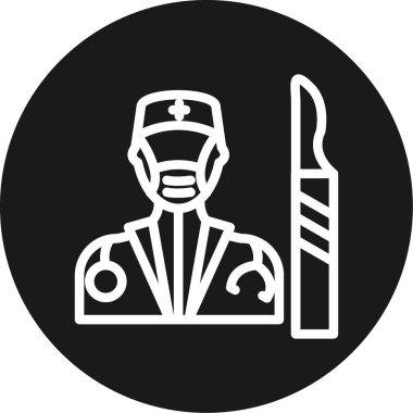 doktor simgesi, vektör illüstrasyonu basit tasarım