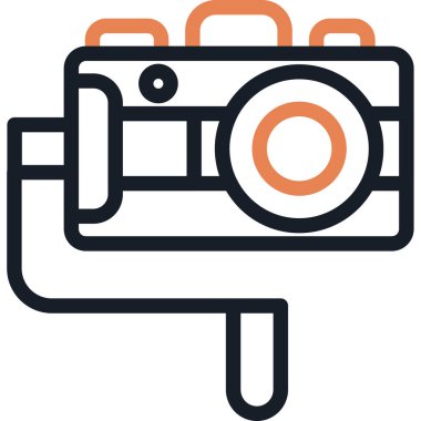 Kamera. Web simgesi basit illüstrasyon