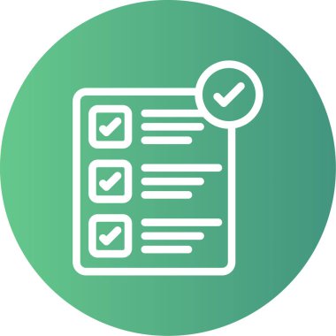 Kontrol listesi simgesi vektör illüstrasyonu