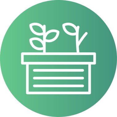 Bitki. Web simgesi basit illüstrasyon