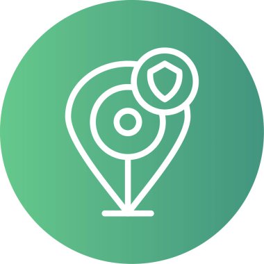 Eşsiz konum vektör simgesi