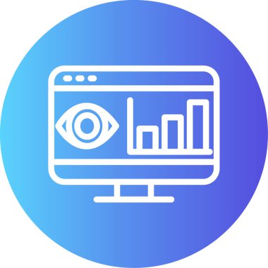 Analitik web simgesi basit illüstrasyon