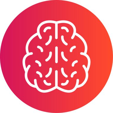 beyin ikonu vektör illüstrasyonu