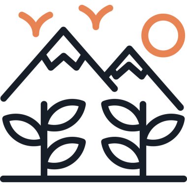 Doğa. Web simgesi basit tasarım