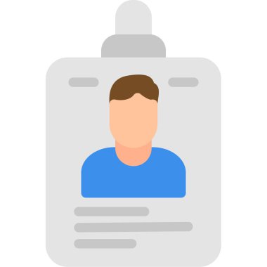 ID kart simgesi vektör illüstrasyonu