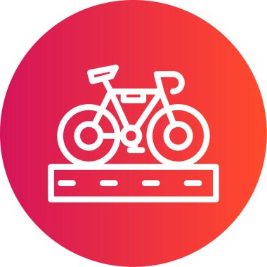 Bisiklet simgesinin vektör illüstrasyonu