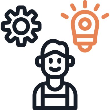 Bir fikrim var. Web simgesi basit illüstrasyon