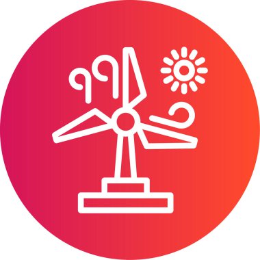 vektör rüzgar enerji simgesi