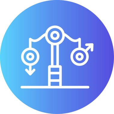 Bir robot simgesinin vektör illüstrasyonu