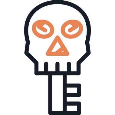 Cadılar Bayramı ikon vektör illüstrasyonu