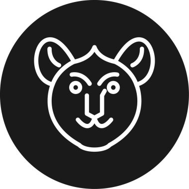 Koyun simgesinin vektör illüstrasyonu