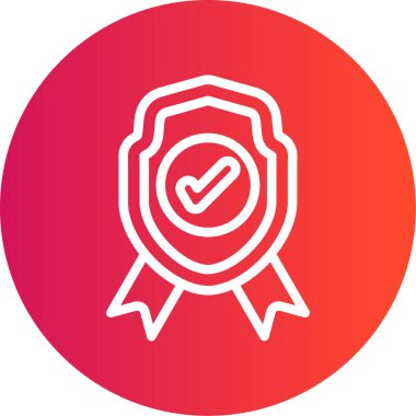 Rozet. Web simgesi basit illüstrasyon