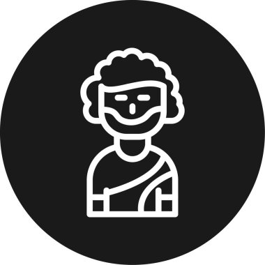 Maskeli bir adamın vektör çizimi