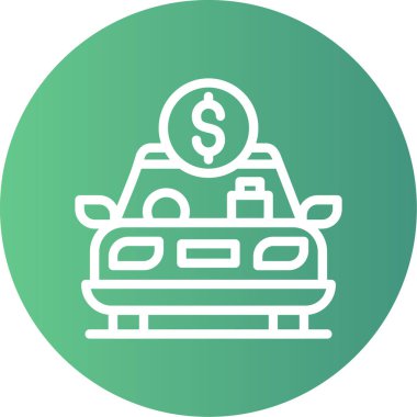 Para için. Web simgesi basit illüstrasyon