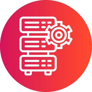 Sunucu simgesinin vektör illüstrasyonu