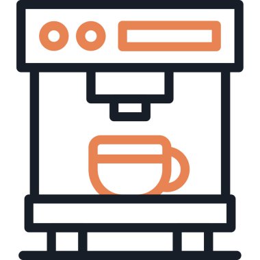 Kahve. Web simgesi basit illüstrasyon