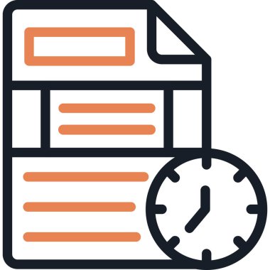 Saat simgesi vektör illüstrasyonu