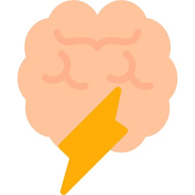 Beyin. Web simgesi basit illüstrasyon