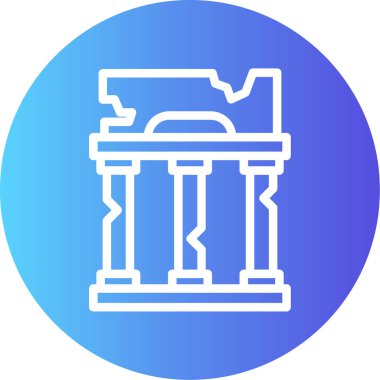 Bir bina simgesinin vektör illüstrasyonu