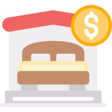 fırın ve ev renginde vektör simgesi.