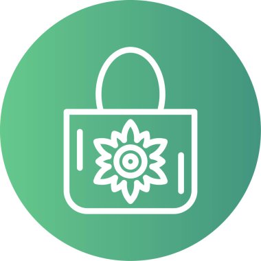 Alışveriş poşeti ikon vektör illüstrasyonu