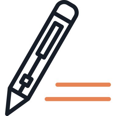 Kalem. Web simgesi basit illüstrasyon