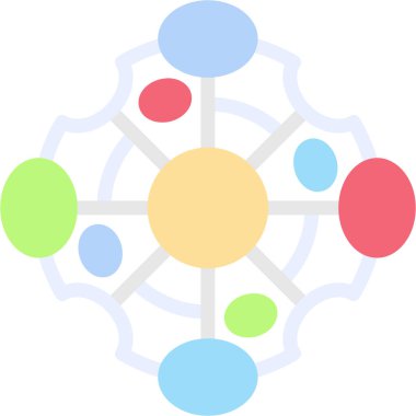 Düz biçimli diyagram iş grafik simgesi