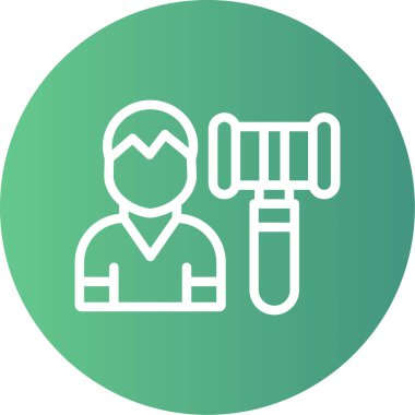 Bir megafonlu kişinin vektör çizimi