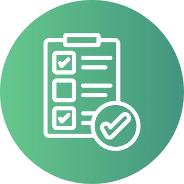 Kontrol listesi simgesi vektör illüstrasyonu