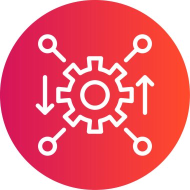 Gear modern simge, vektör illüstrasyonu