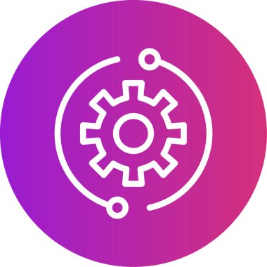 Modern dişli simgesinin vektör çizimi