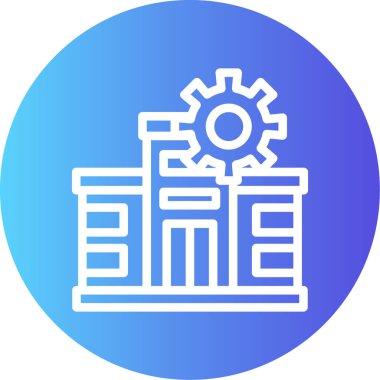 Bir bina simgesinin vektör illüstrasyonu